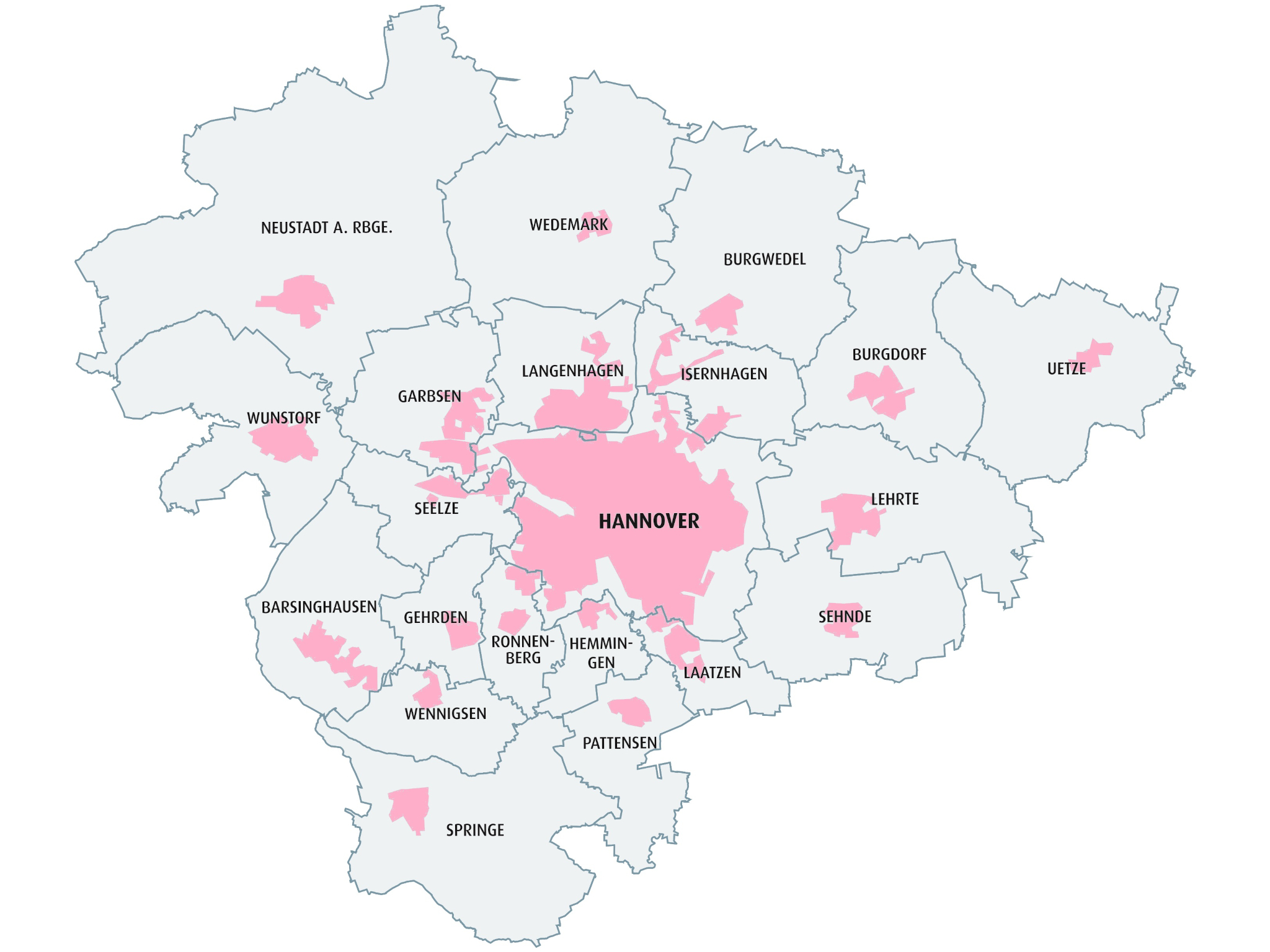 Gebiet der Region Hannover