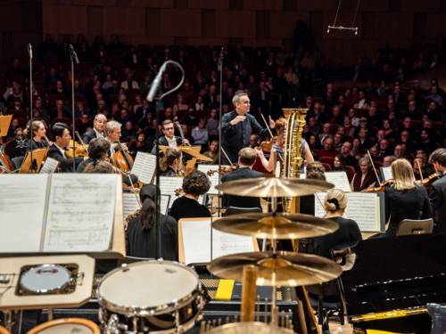 Klassisches Orchester vor Publikum