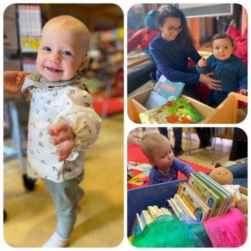 Babys in der Bibliothek