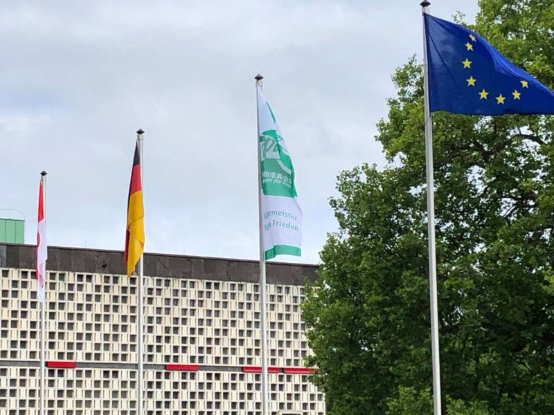 Hannover Flagge vor dem Museum August Kestner