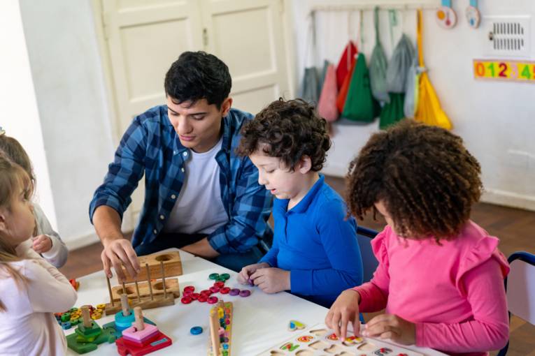 Kindergruppe im Kindergarten